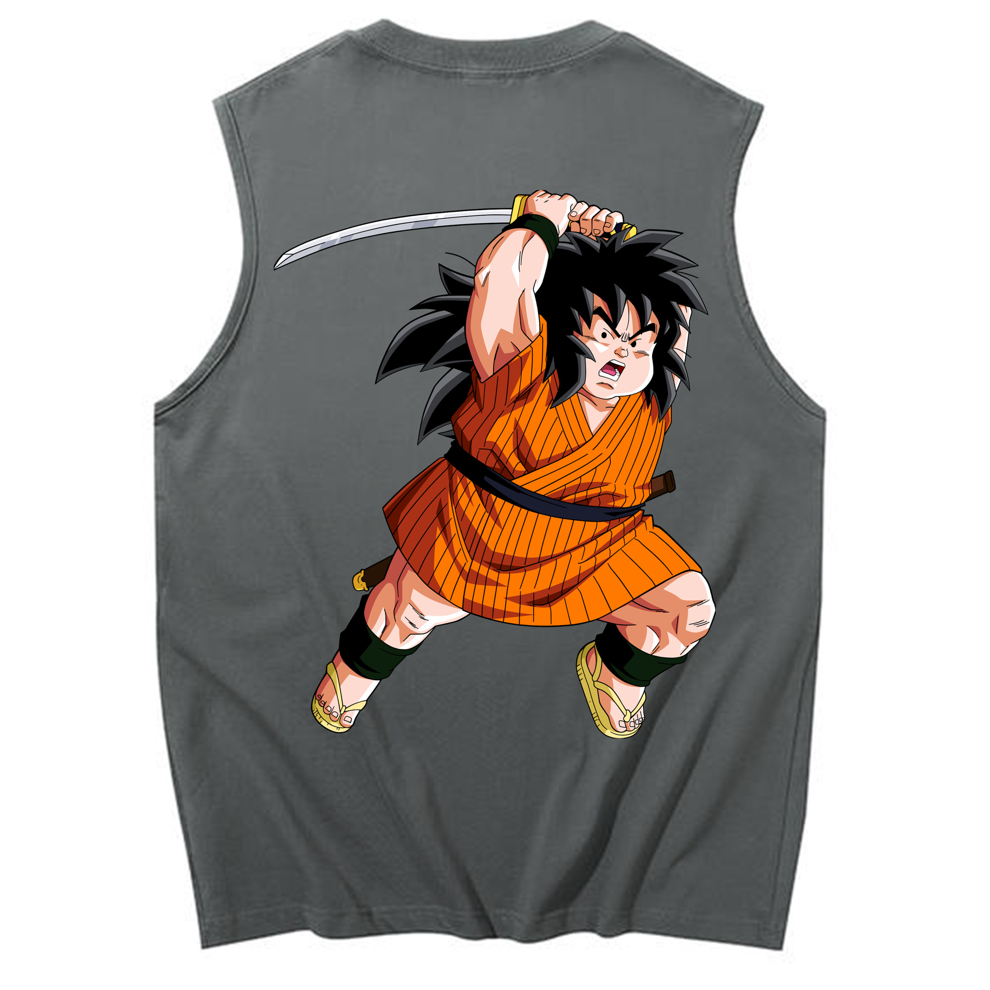 （画像用） ドラゴンボール やじろべえ DRAGON BALL Yajirobe コットン100％タンクトップ（背面プリント）